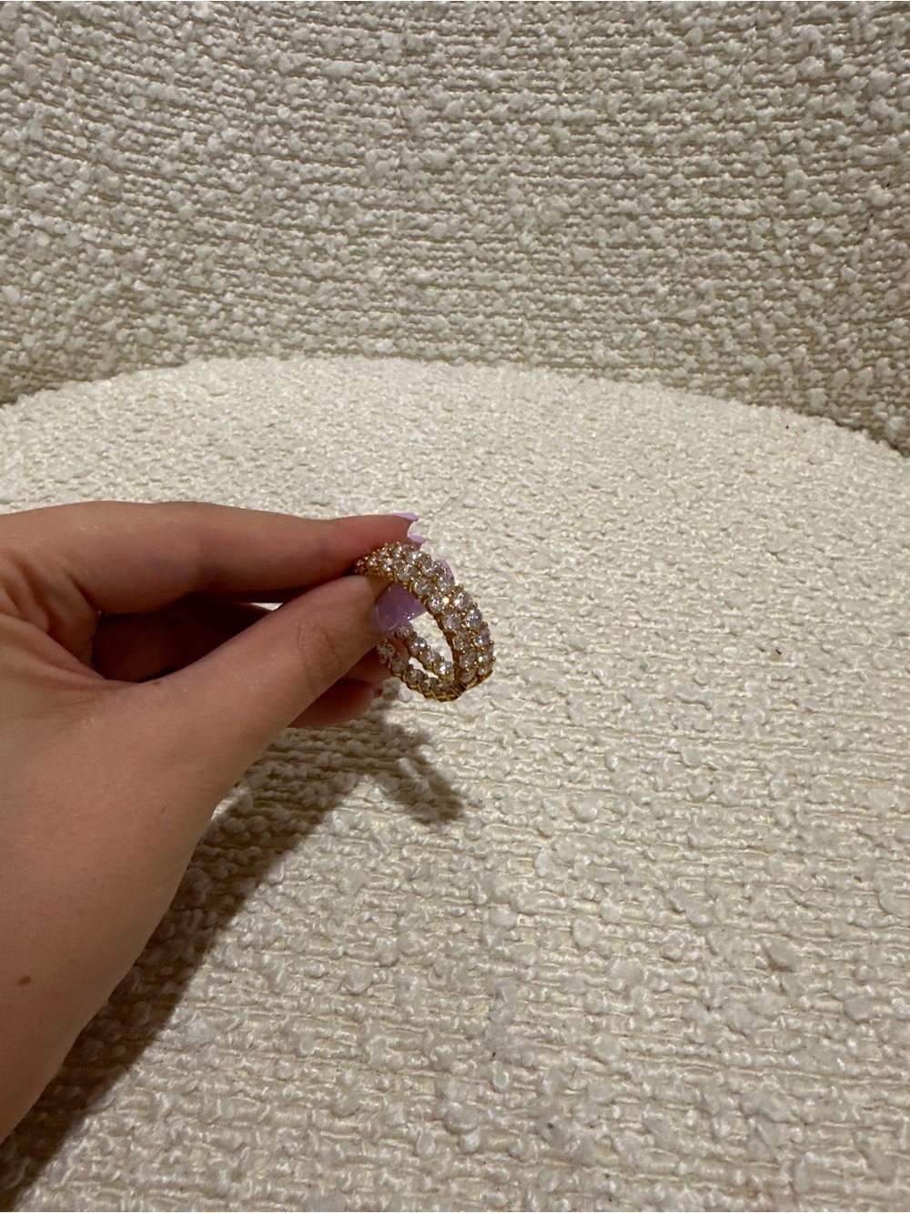 Gold Crystal Pave Hoop Earrings - Sparkling Gold